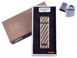 USB зажигалка в подарочной упаковке "Hasat" (Двухсторонняя спираль накаливания) №4800-4