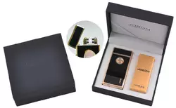Електроімпульсна запальничка в подарунковій упаковці Jobon (Дві перехрещені блискавки, USB) XT-4885-1