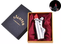 Запальничка в подарунковій коробці Дівчина на Помаді (Турбо полум'я) XT-62 Silver