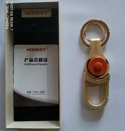 Брелок Honest з ліхтариком (подарункова коробка) HL-265-Gold