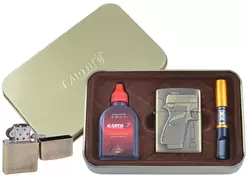Запальничка бензинова в подарунковій коробці (Балончик бензину / Мундштук) Пістолет XT-4932-2