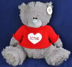 М'яка іграшка Ведмедик Тедді в кофті LOVE (22 см, ДП) №1565-22