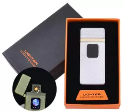 USB запальничка в подарунковій упаковці Lighter (Спіраль розжарювання) №HL-7 White