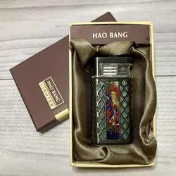Запальничка подарункова HAO BANG LIGHTER (Турбо полум'я ????) D36-2