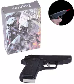 Газова запальничка з ножем Пістолет Walther PPK (Турбо полум'я????) XT-4967 Black