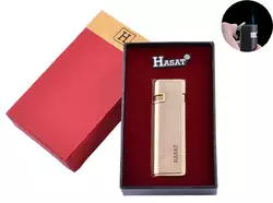 Запальничка в подарунковій коробці HASAT (Гостре полум'я) №4319 Gold