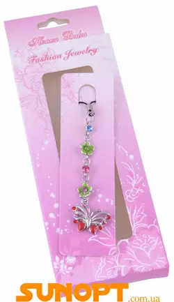 Стильний брелок для сумки, телефону, естетичний ніжний "Метелик" 376