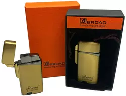 Креативна запальничка вітрозахисна в подарунковій коробці ????BROAD (Турбо полум'я????) HL-403 Gold