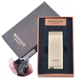 Запальничка в подарунковій коробці Bondn (Турбо полум'я) №4328 Gold