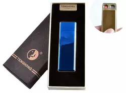 USB запальничка в подарунковій упаковці (Дві спіралі розжарювання) №4863 Синій