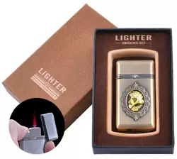 Запальничка в подарунковій коробці Породистий Жеребець (Турбо полум'я) XT-32 Gold