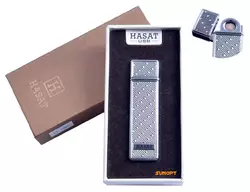 USB зажигалка в подарочной упаковке "Hasat" (Двухсторонняя спираль накаливания) №4800-8
