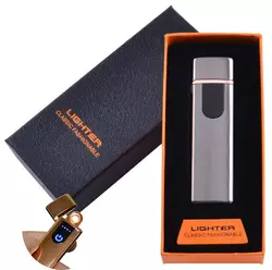 USB запальничка в подарунковій упаковці Lighter (Спіраль розжарювання) №HL-48 Black
