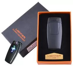 Електроімпульсна запальничка в подарунковій коробці Скорпіон HL-106 Black