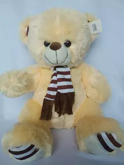 М'яка іграшка Ведмідь із шарфом (бежевий) 40см №22576