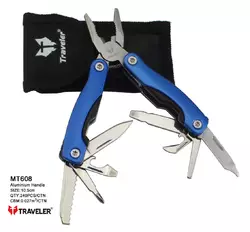Багатофункціональний ніж (мультитул) Traveler 10,5см (240шт/ящ) MT-608 Синій