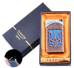 Запальничка в подарунковій коробці Україна (Гостре полум'я) UA-20 Bronze