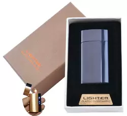 USB запальничка в подарунковій упаковці Lighter (Спіраль розжарювання) XT-4981 Black