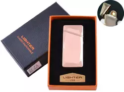 USB запальничка в подарунковій упаковці (Спіраль розжарювання) HL-25 Gold
