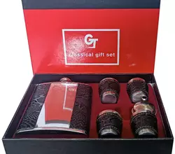 Подарунковий набір 6в1 'GT' Фляга, 4 чарки, лійка GT-17-2