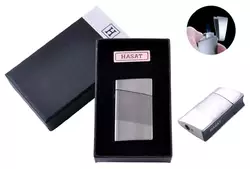 Запальничка в подарунковій коробці HASAT (Турбо полум'я) №4317 Black