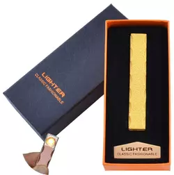 USB запальничка в подарунковій упаковці Lighter (Спіраль розжарювання) HL-47 Gold