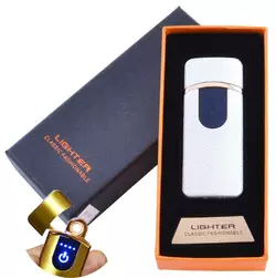 USB запальничка в подарунковій упаковці Lighter (Спіраль розжарювання) HL-43 White