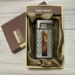 Запальничка подарункова HAO BANG LIGHTER (Турбо полум'я ????) D36-1