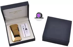 Електроімпульсна запальничка в подарунковій коробці Lighter (USB) 5007 Gold