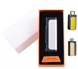 USB запальничка в подарунковій упаковці Lighter (Спіраль розжарювання) №HL-35 Silver