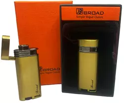 Креативна запальничка вітрозахисна в подарунковій коробці ????(Турбо полум'я????) BROAD HL-405 Gold