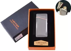 USB запальничка в подарунковій упаковці (Спіраль розжарювання) HL-25 Black