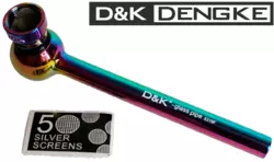Скляний вапорайзер D&K Трубка для куріння ☘️ (11см) сітки DK-8319-FC