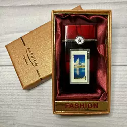 Запальничка в подарунковій коробці Король ♠️ (Турбо полум'я, миготлива, музична) FASHION №1747-3