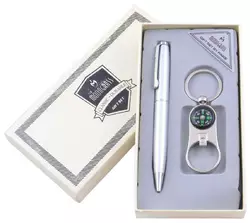 Брелок-подарунковий набір (Відкривачка, компас), Ручка BB115