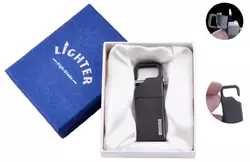 Запальничка-брелок в подарунковій коробці Lighter (Звичайне полум'я) №XT-71 Black