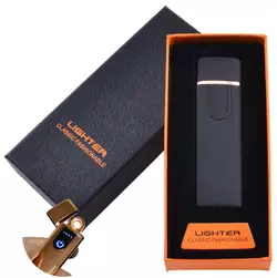 USB запальничка в подарунковій упаковці Lighter (Спіраль розжарювання) №HL-49 Black