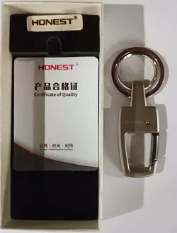 Брелок-карабін Honest (подарункова коробка) HL-276 Silver