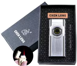 Запальничка подарункова CHEN LONG (Турбо полум'я) №4327 Silver