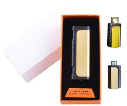 USB запальничка в подарунковій упаковці Lighter (Спіраль розжарювання) №HL-35 Gold