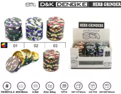 Гріндер D&K 'Камуфляж' ☘️ (чотири секції), 4,0см * 3,8см DK-5851-A4