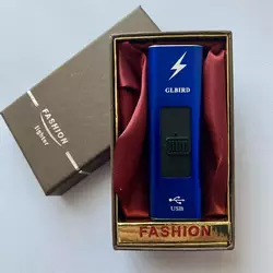 USB ⚡️ Електроімпульсна запальничка GLBIRD ⚡️ в подарунковій упаковці fashion USB-100 blue