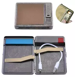 Портсигар подарунковий з USB запальничкою (Спіраль розжарювання, 20 сигарет) HL-8001-6