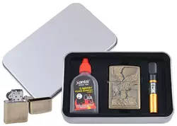 Запальничка бензинова в подарунковій коробці (Балончик бензину/Мундштук) Орел на полюванні XT-4711-4