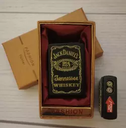 Запальничка в подарунковій коробці (гостре полум'я ????, 2 форсунки) 'Jack Daniels' Fasion D153