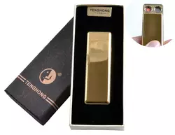 USB запальничка в подарунковій упаковці (Дві спіралі розжарювання) №4863 Золото