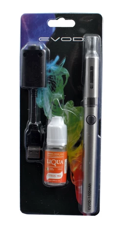 Электронная сигарета EVOD MT3, 1500 mAh + жидкость (блистерная упаковка) №609-45 silver
