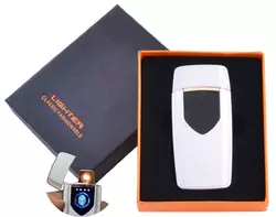 USB запальничка в подарунковій упаковці Lighter (Спіраль розжарювання) HL-57 White