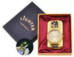 Запальничка-години в подарунковій коробці Lighter (Турбо полум'я) №XT-69 Gold