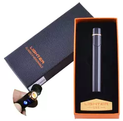 USB запальничка в подарунковій упаковці Lighter (Спіраль розжарювання) XT-4980 Black
